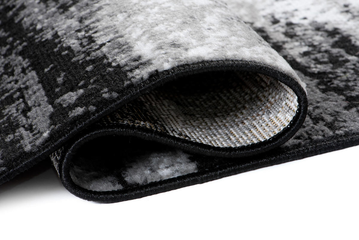 LÄUFER MAYA Schwarz 100/1000 cm - Schwarz, Textil (100/1000cm) - Tapiso