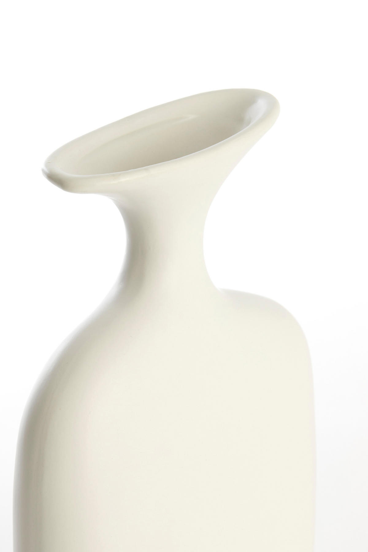 VASE Trovo - Weiß - 22.5/8/27 cm - Weiß, Keramik (27cm) - Light & Living