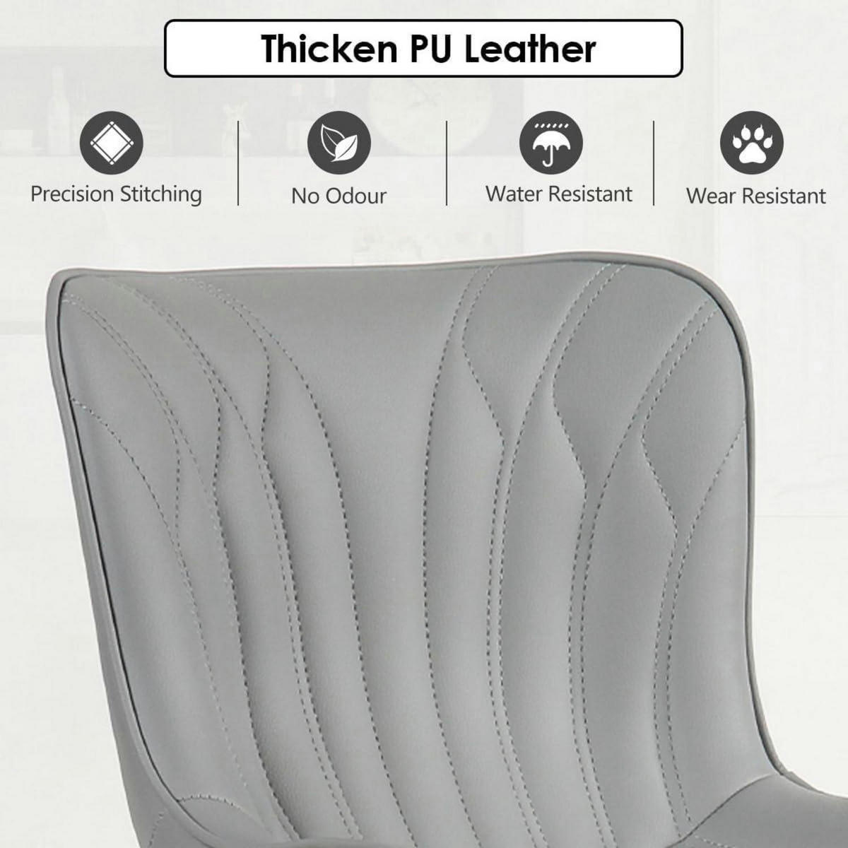 BARHOCKER 2er Set Kunstleder Grau Höhenverstellbar - Grau, Kunststoff (83/54/48cm)