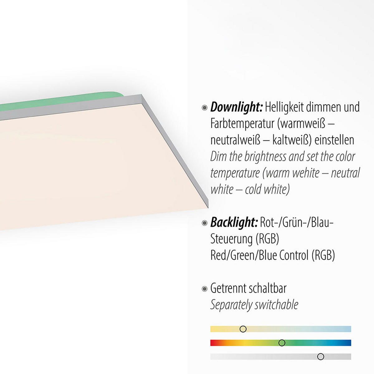 LED DECKENLEUCHTE RGB Weiß - Weiß, Metall (45/45/7cm)