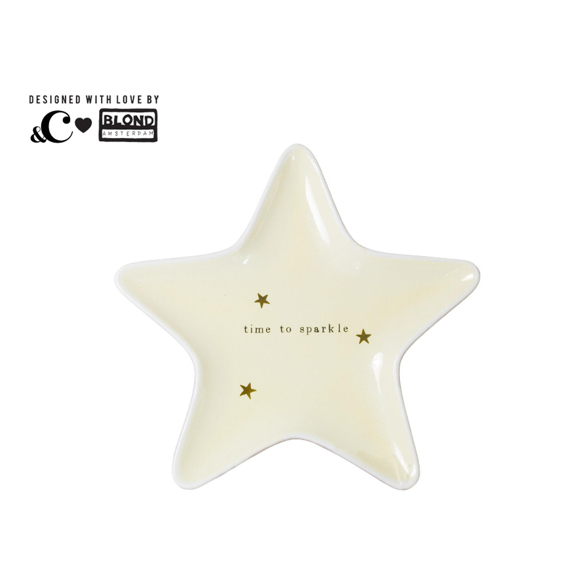 TELLER Zeit zum Glänzen in Gelb - 16cm - Gelb, Keramik (0.1/0.1/0.1cm) - Blond Amsterdam