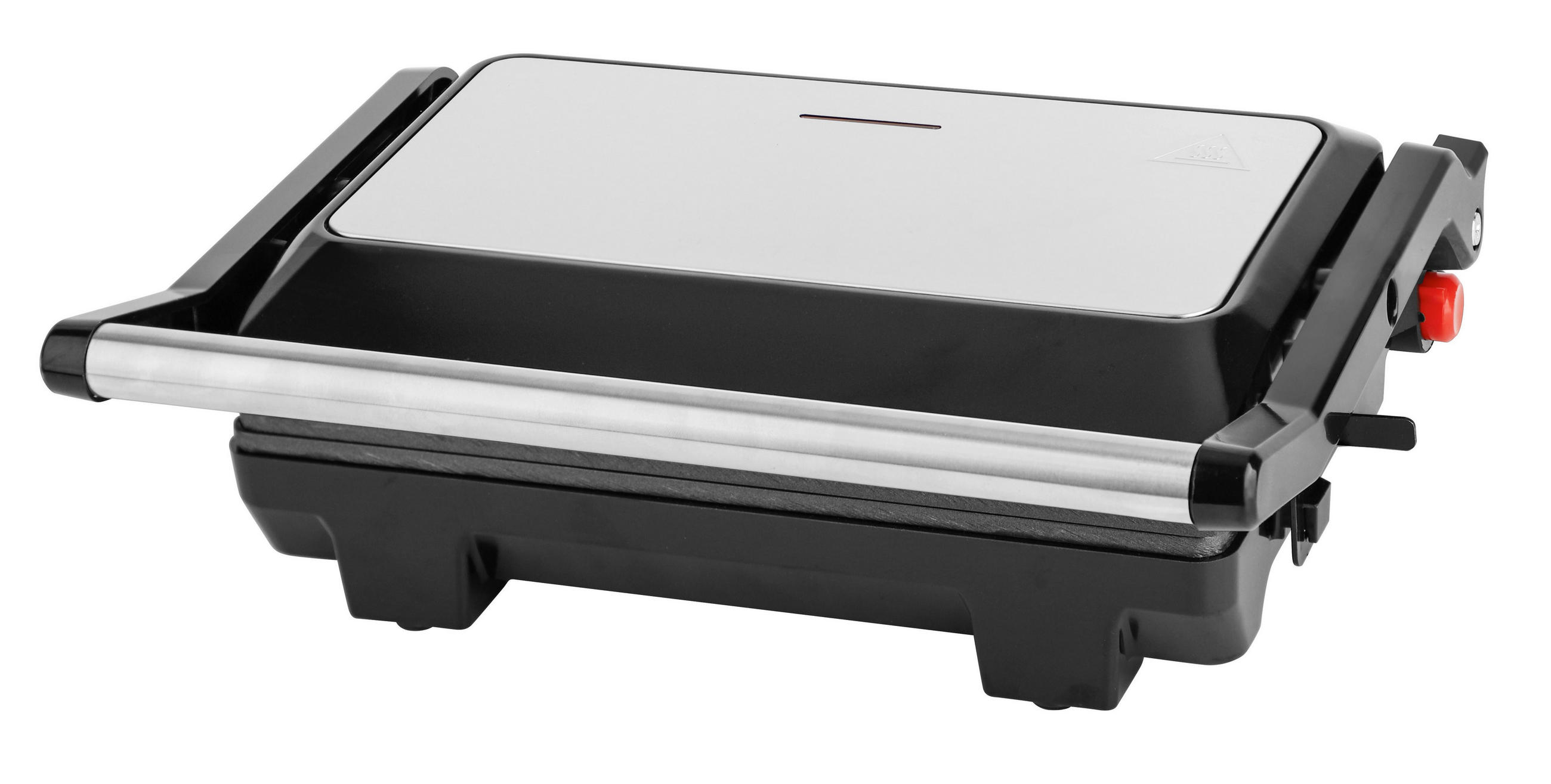 KONTAKTGRILL Fred in Schwarz max. 750 Watt - Schwarz, Metall (21.8/8.6/27.9cm) - Mömax