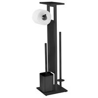 TOILETTENPAPIER- und Bürstenhalter Debar 21/18/70,5 cm - Schwarz, Metall (18/70.5/21cm) - Wenko