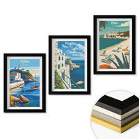 WANDBILDER 3er-Set - 20x30 cm Schwarzer Rahmen - Küstenlandschaften des Tourismus - Schwarz, Kunststoff (20/30cm) - ArtPrintCave