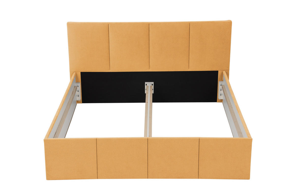 POLSTERBETT Dalas Gold 180 x 200 x 40 cm Stauraum Ohne Matratze und Lattenrost - Goldfarben, Holz (180/200cm) - Halmon Schlafkomfort Betten 