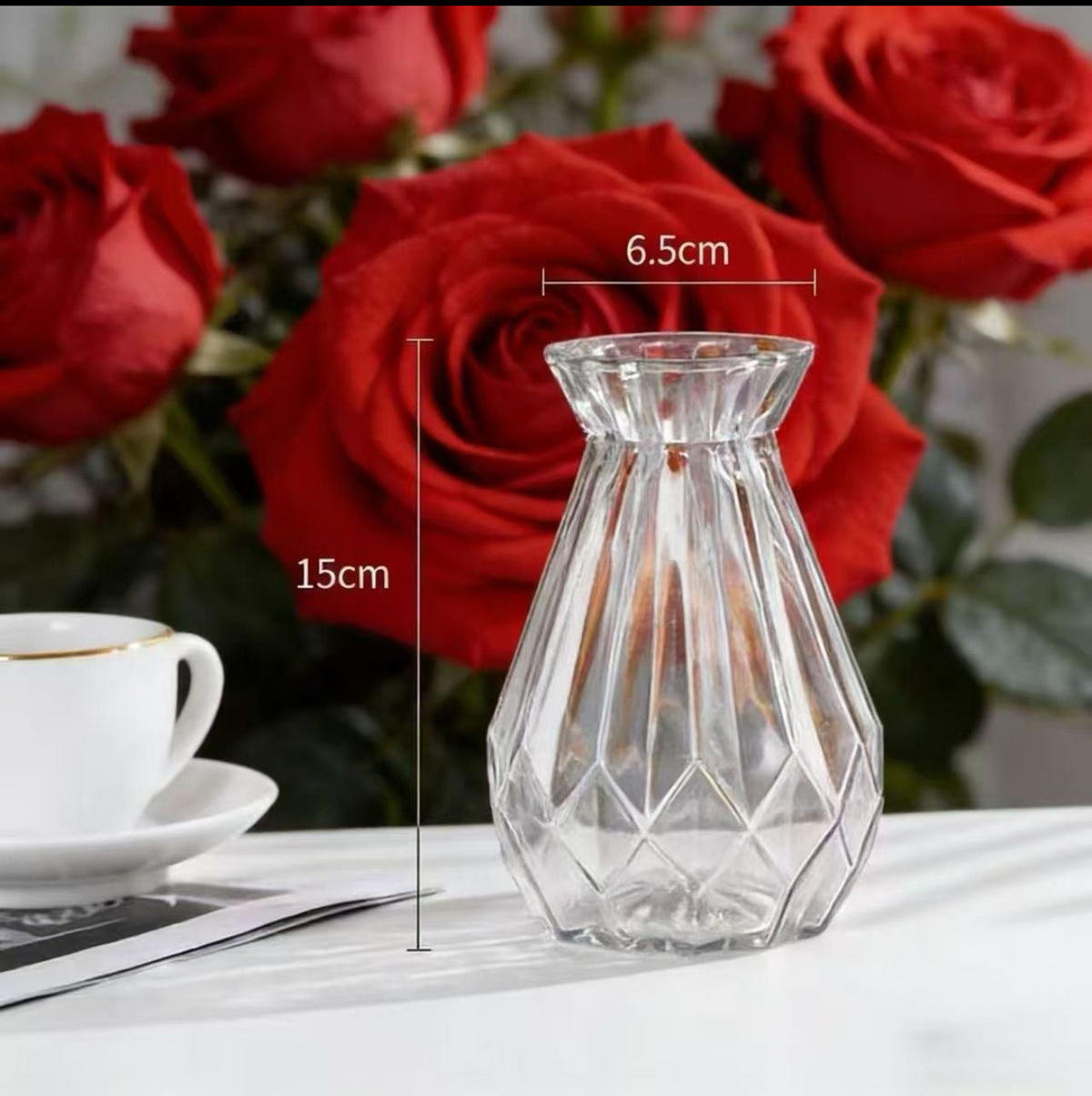 VASE 15 cm Transparentes Glas - Transparent, Glas (15cm) - LIBRATON