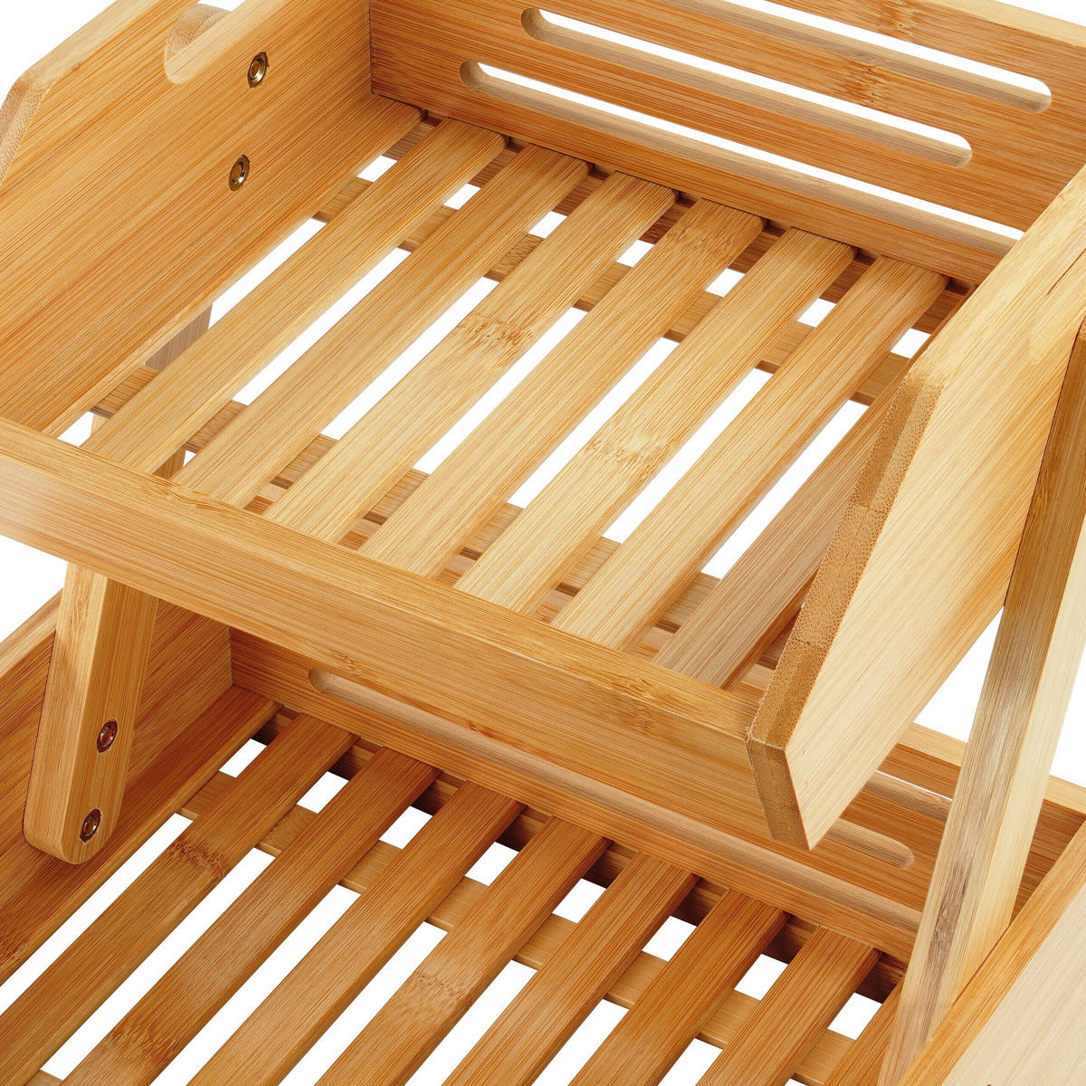 OBSTETAGERE - Hellbraun, Holz (29cm) - Relaxdays