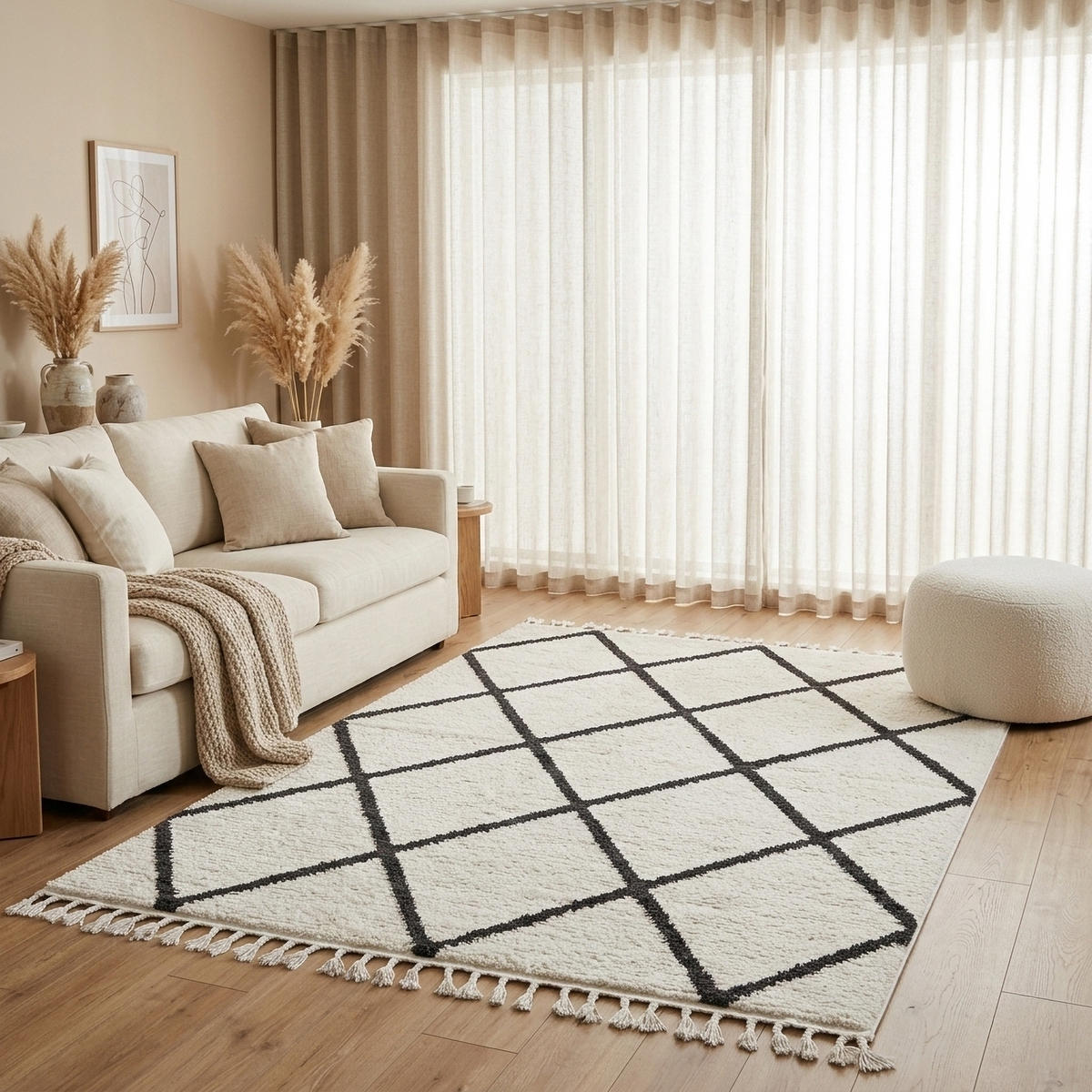 TEPPICH BERBER DESIGN 200/290 Ivory - Creme, Naturmaterialien/Textil (200/290cm) - Consilio Concept