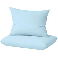 KISSENBEZUG Mako Satin 40x40 cm aus 100% Baumwolle, Kopfkissenbezug 40 x 40 im 2er Set - Hellblau - Hellblau, Textil (40/40cm) - Carpe Sonno