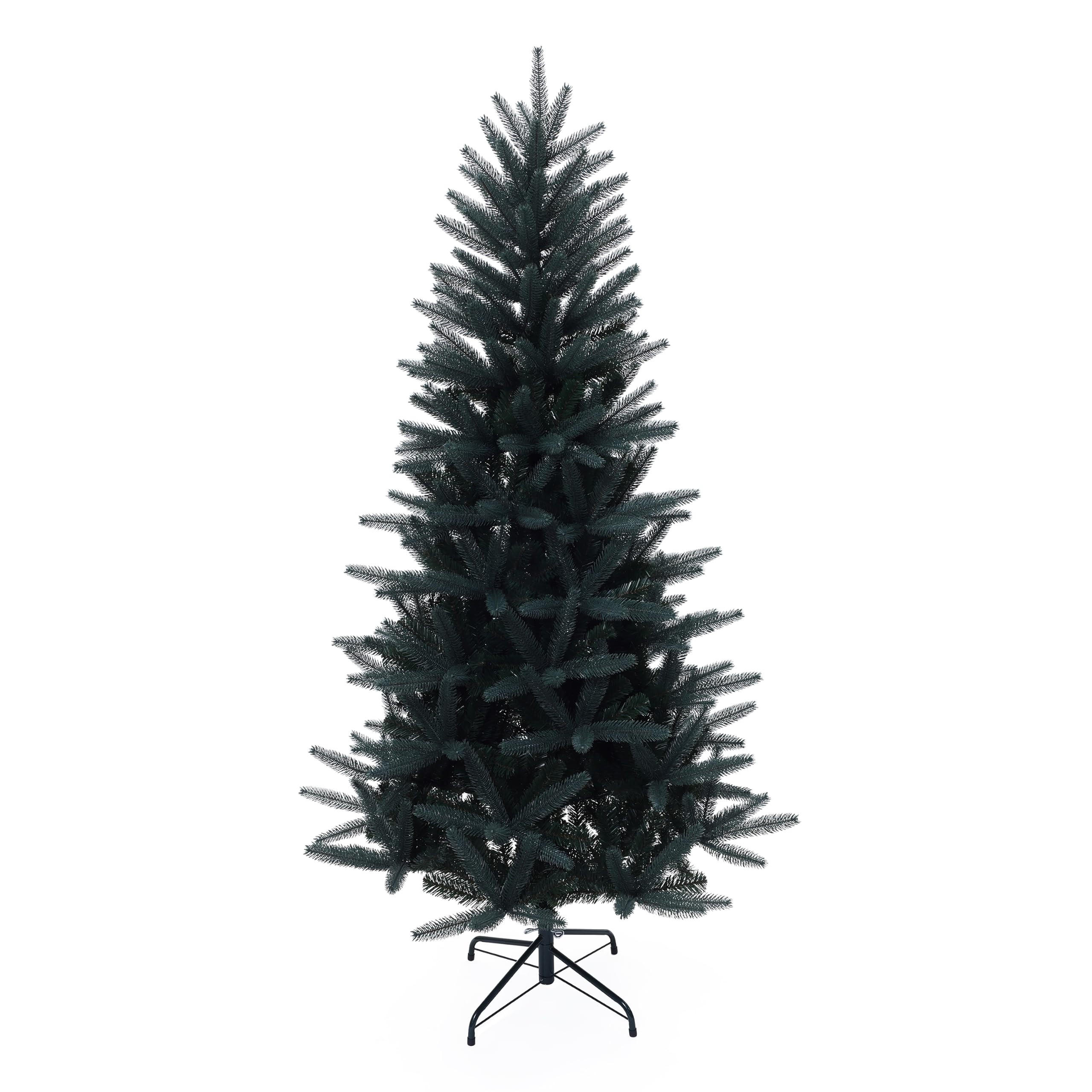 KÜNSTLICHER Weihnachtsbaum 185 cm, Dunkelgrün mit Metallständer - Grün, Kunststoff (185cm) - Hometopia