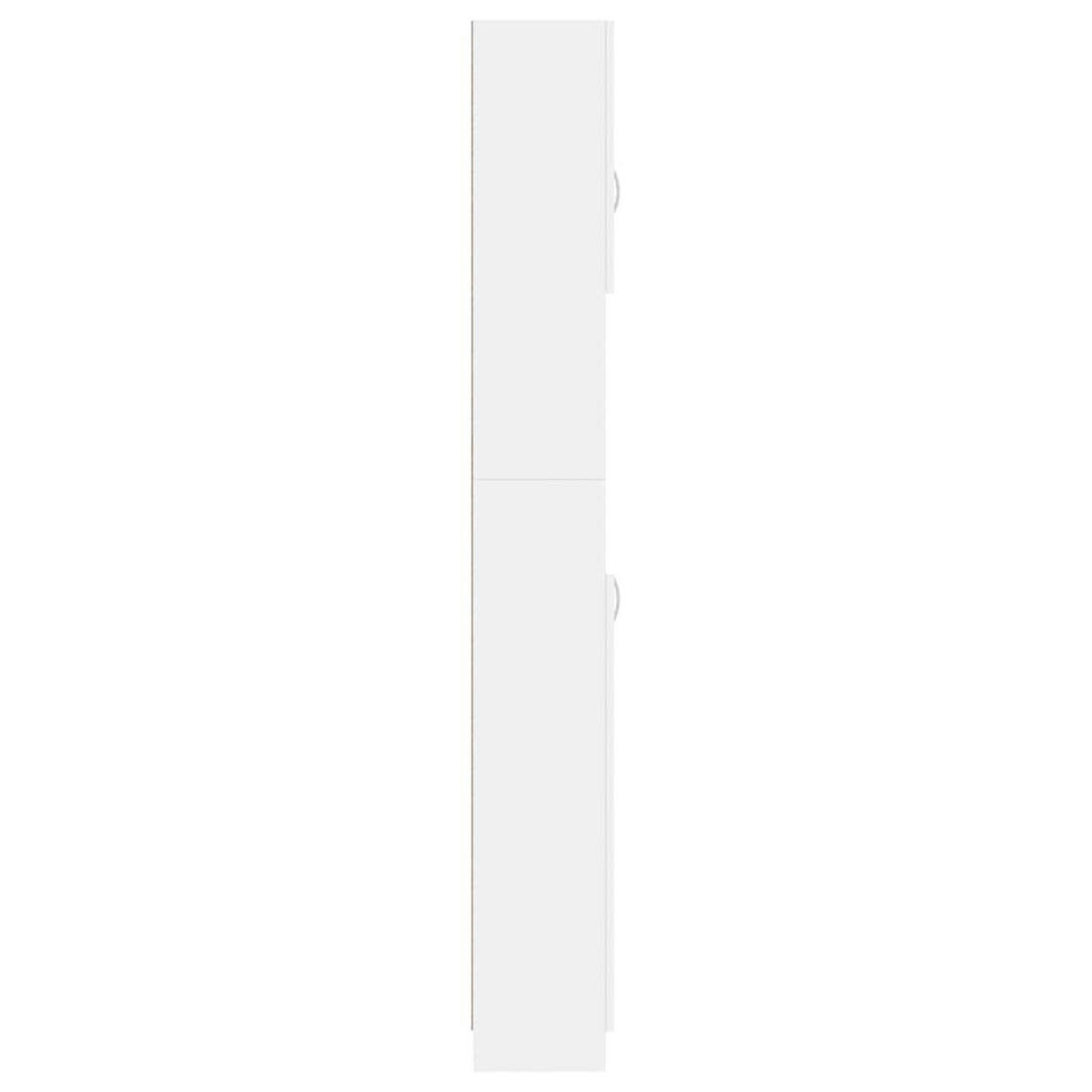 BADEZIMMERSCHRANK Weiss 32/25,5/190 Cm Holzwerkstoff - Weiß, Holzwerkstoff (25.5/190/32cm) - vidaXL