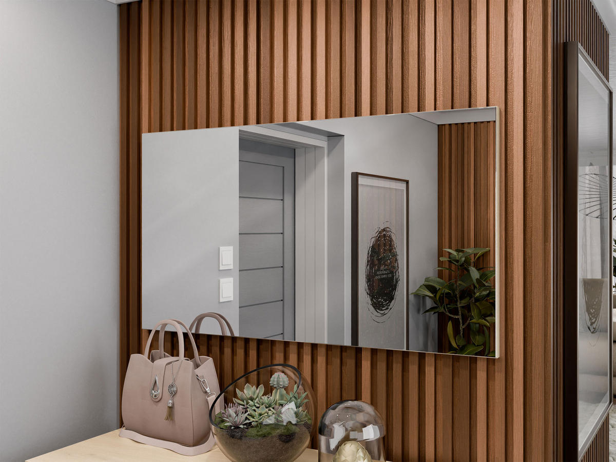 SPIEGEL Gesita - Eichefarben, Holzwerkstoff (100/55/2cm) - MIRJAN24