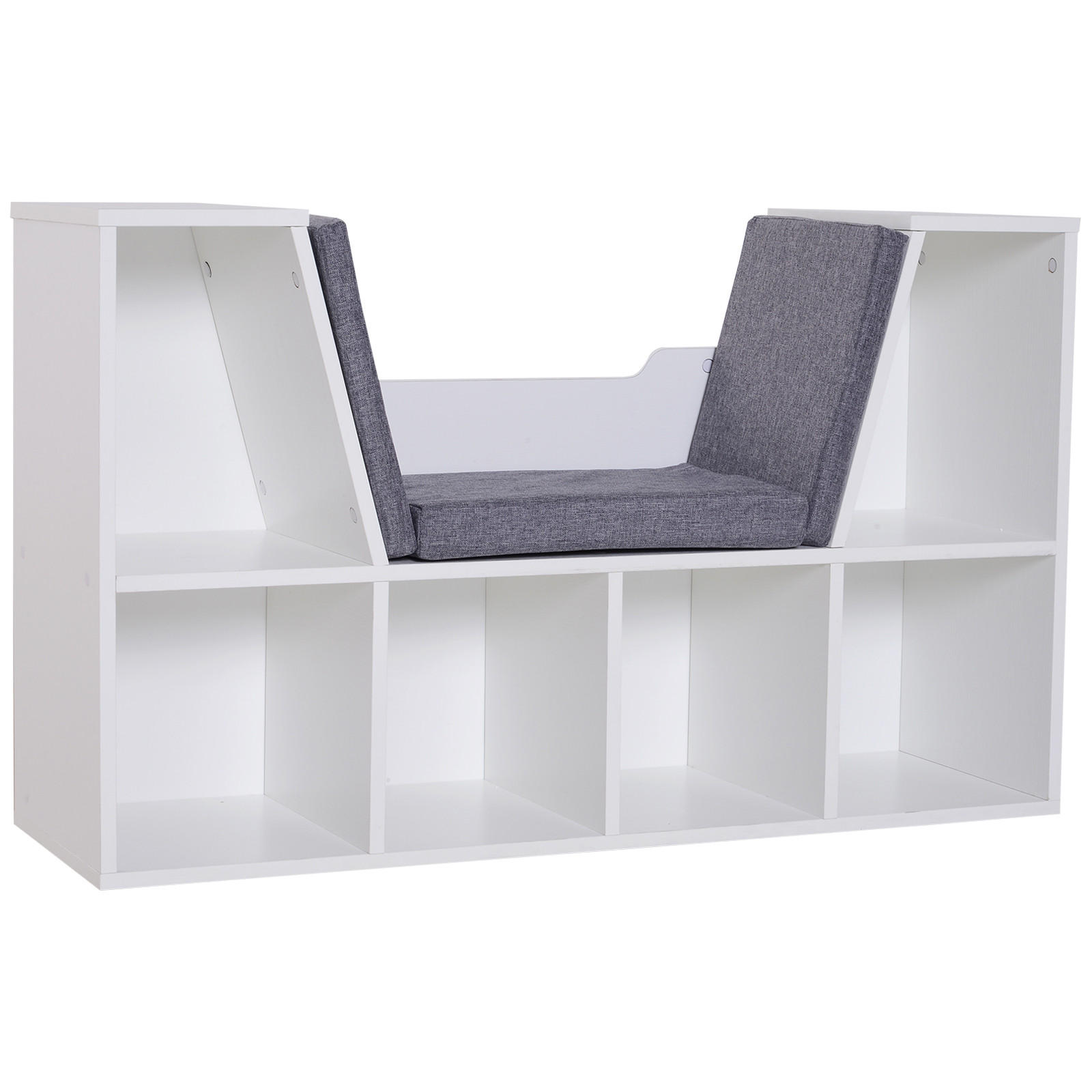REGAL DE-15456 2-in-1 mit Sitzkissen Grau - Grau, Holzwerkstoff (30/61/102cm) - ComfortXL
