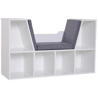 REGAL DE-15456 2-in-1 mit Sitzkissen Grau - Grau, Holzwerkstoff (30/61/102cm) - ComfortXL