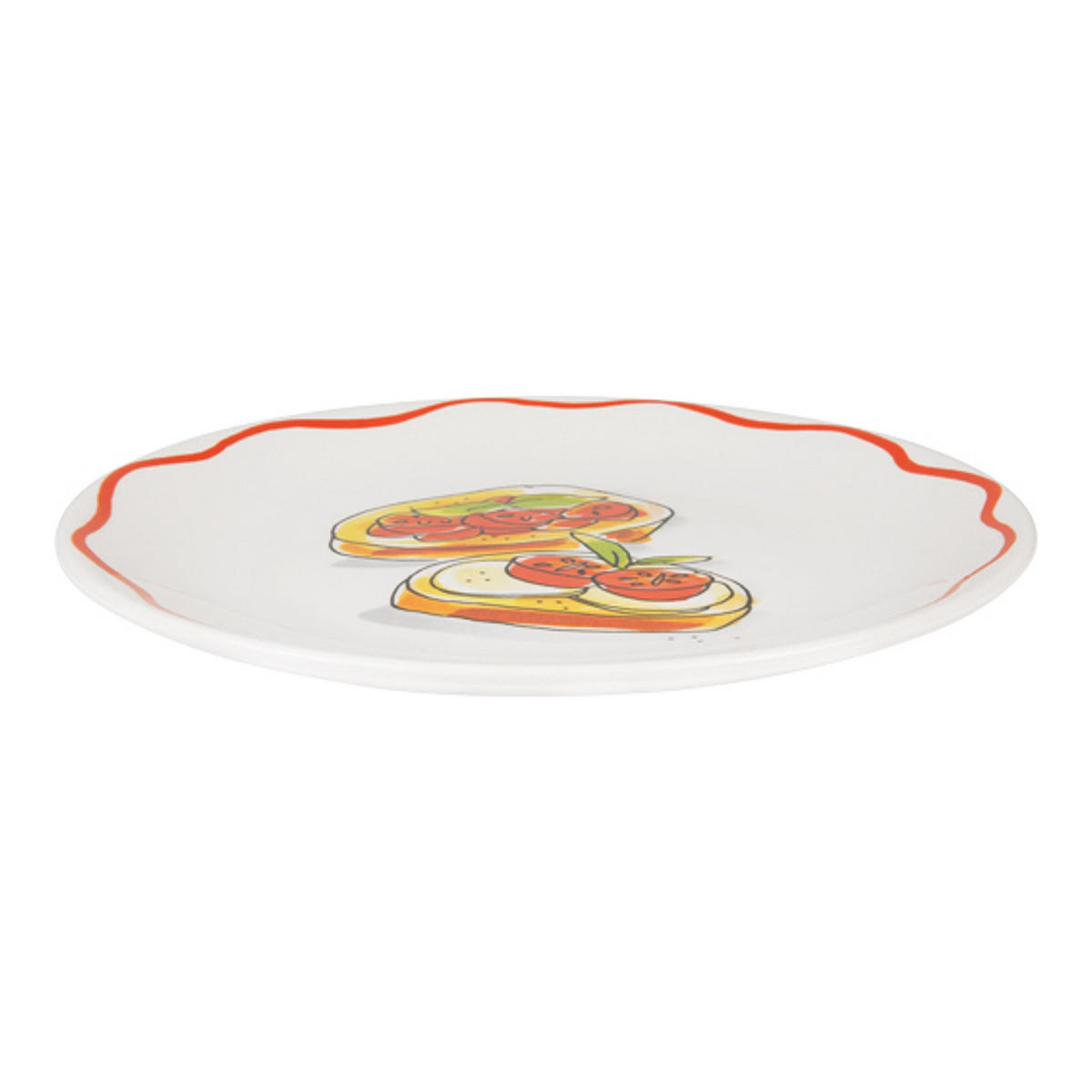 TELLER Bruschetta in Bunt - 18cm - Multicolor, Keramik (18/18/2cm) - Blond Amsterdam