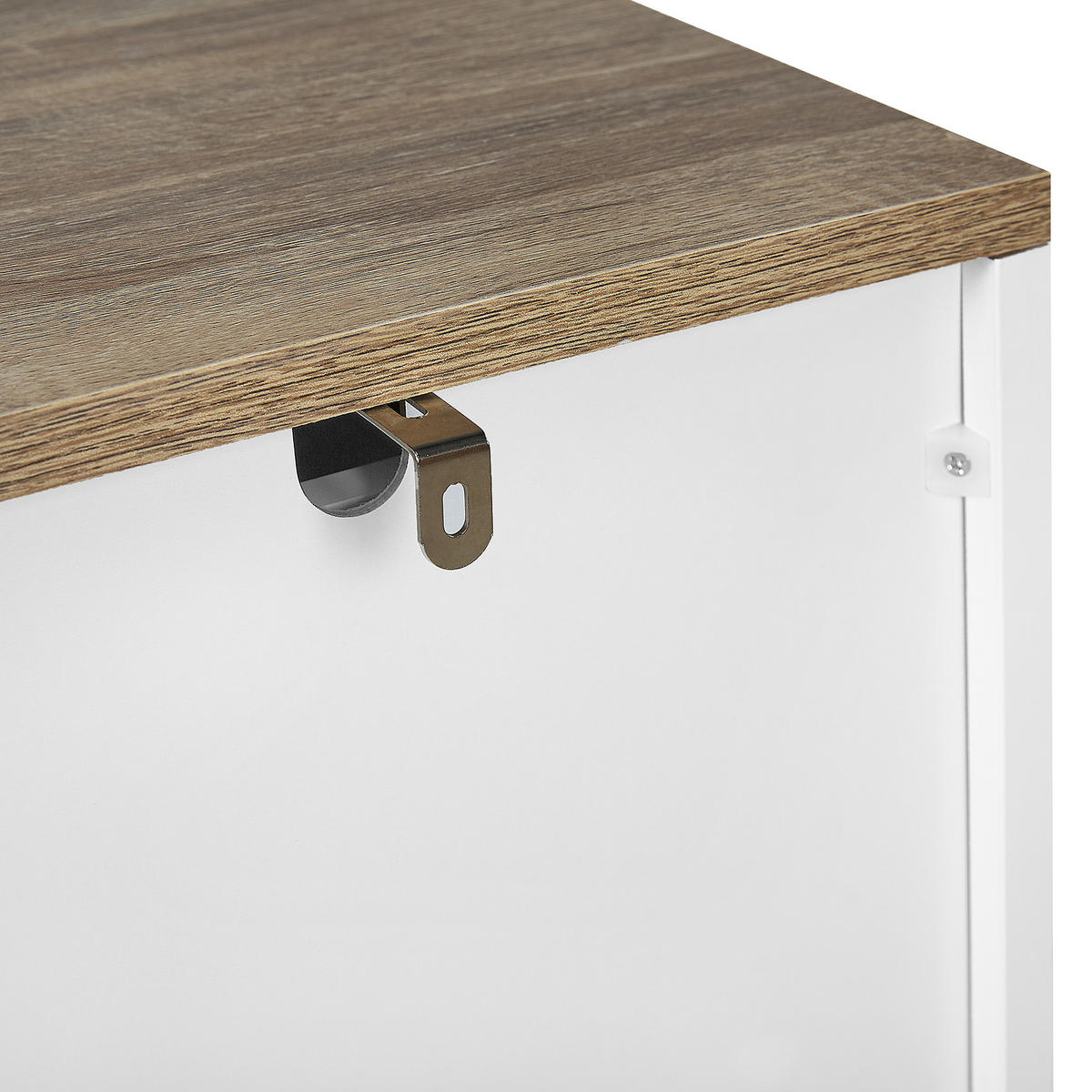KOMMODE 4 Schubladen weiß/heller Holzfarbton Walpi - Hellbraun/Weiß, Holzwerkstoff (79/93/40cm) - Beliani