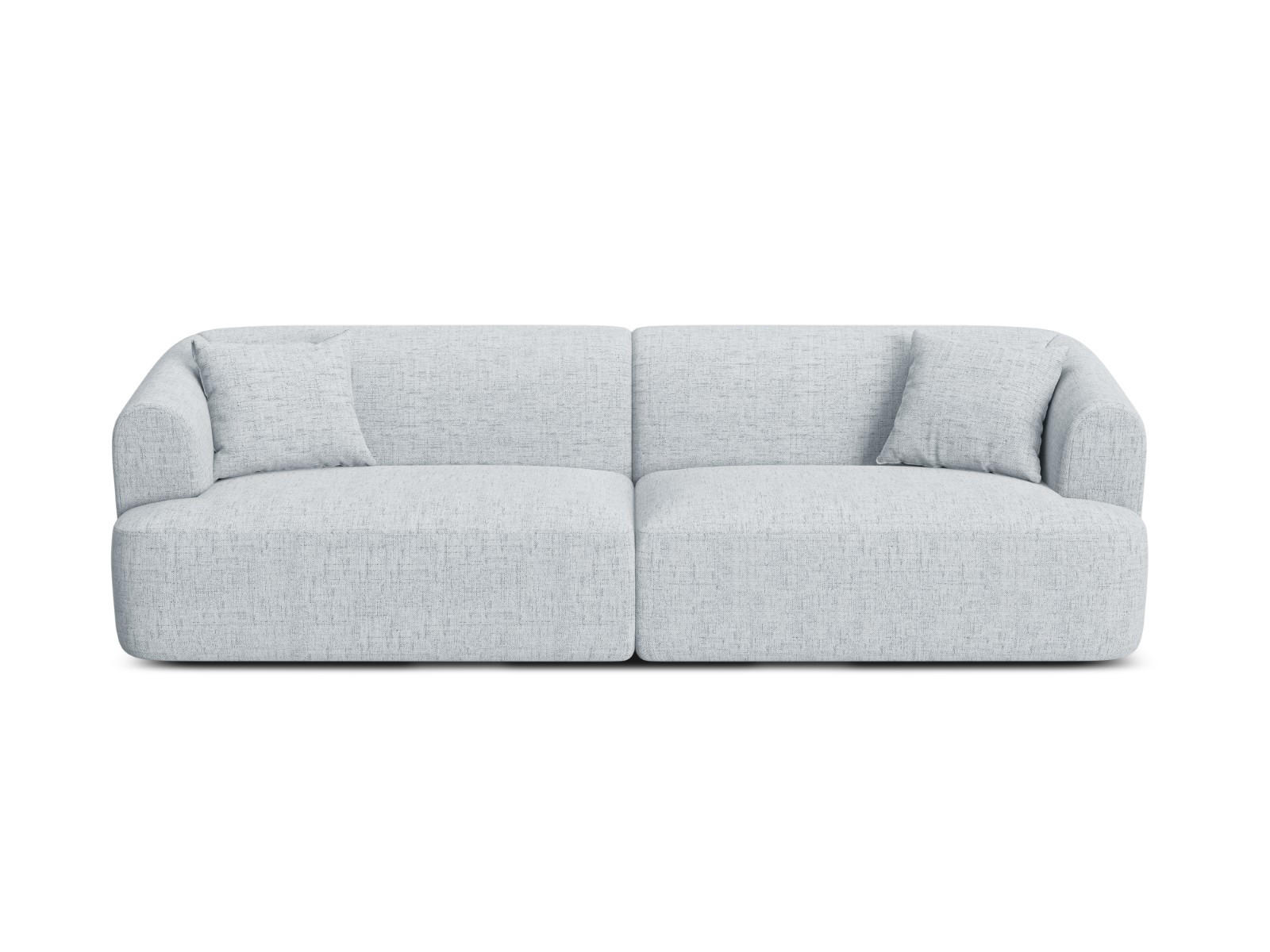 MODULARES-SOFA Campi aus strukturiertem Stoff hellgrau 4 Sitzplätze - Hellgrau, Textil (90/70/255cm) - Cosmopolitan Design