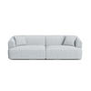 MODULARES-SOFA Campi aus strukturiertem Stoff hellgrau 4 Sitzplätze - Hellgrau, Textil (90/70/255cm) - Cosmopolitan Design