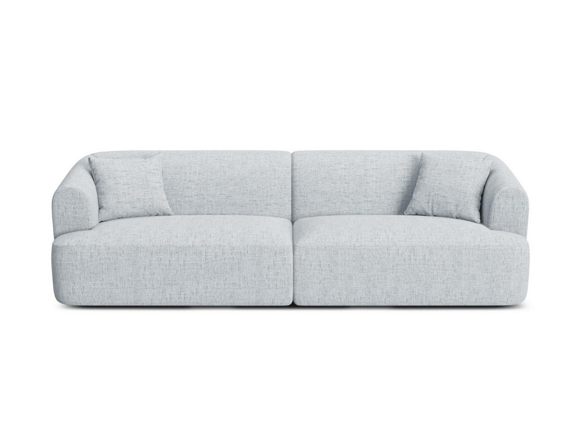 MODULARES-SOFA Campi aus strukturiertem Stoff hellgrau 4 Sitzplätze - Hellgrau, Textil (90/70/255cm) - Cosmopolitan Design