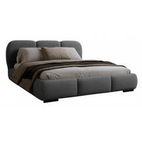 BETT Grau ROZA Gepolstert Mit Bettkasten 180x200 cm - Grau, Textil (180/200cm) - Sepro Meble
