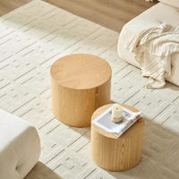 COUCHTISCH aus MDF in Natur mit Nesting-Design im 2er-Set - Naturfarben, Holzwerkstoff (48/48/38cm) - Modfu