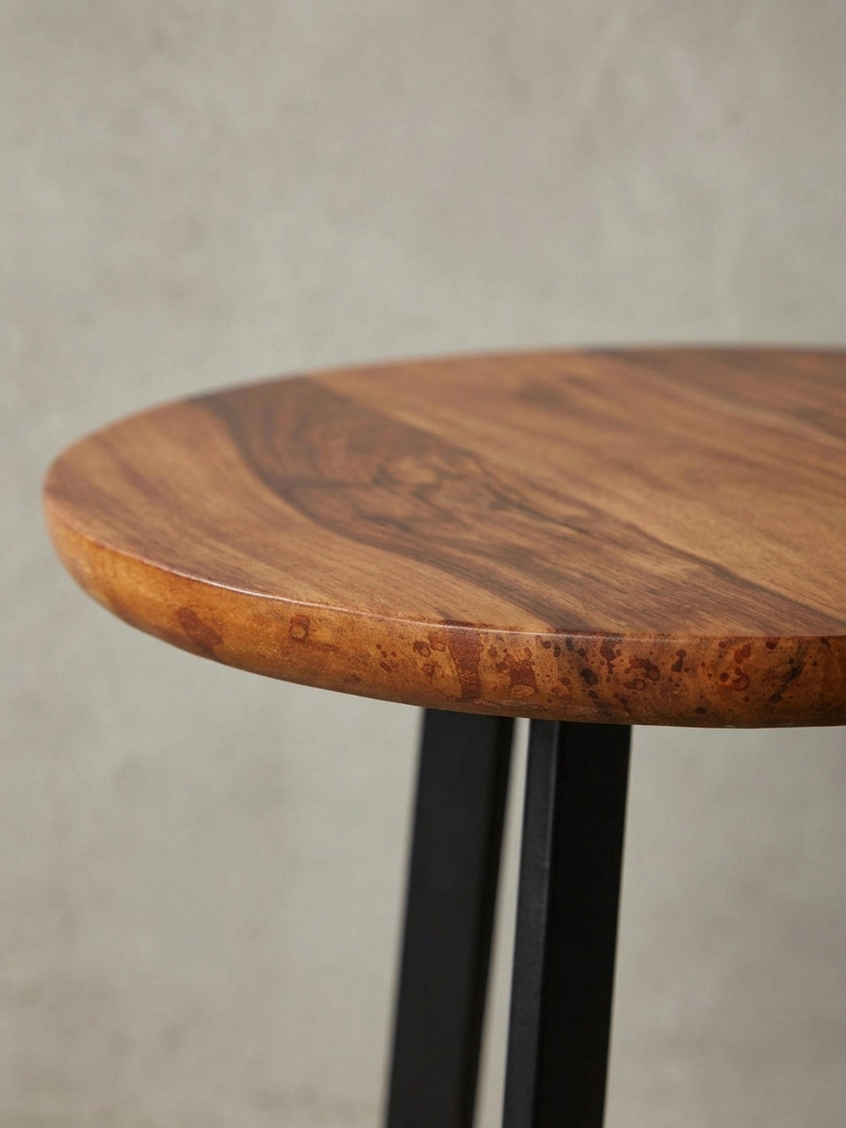 BEISTELLTISCH – Holz Metall Braun Schwarz 40x40 cm Industrial Maserung - Schwarz/Braun, Holz/Metall (35/35/45cm) - KADIMA DESIGN