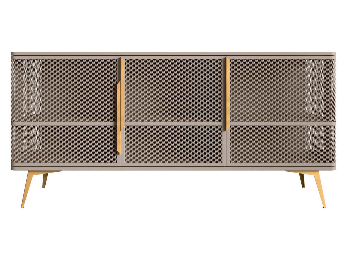 SIDEBOARD Modera 3 - Kaschmir/Goldfarben, Holzwerkstoff/Metall (180/85/40cm) - MIRJAN24
