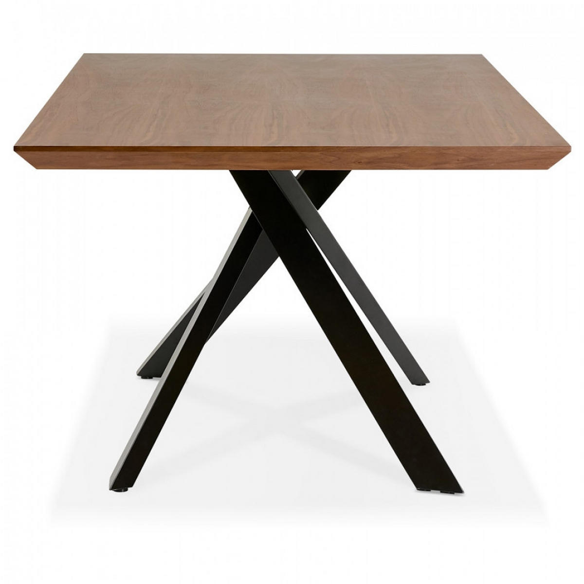 ESSTISCH braun 200x100x75,5 cm - Schwarz/Braun, Holz/Metall (200/100/75.5cm) - AlterEgo