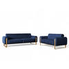 SOFASET Valerie 3-2 - Dunkelblau, Holzwerkstoff/Textil (228/79/90cm) - Fun Möbel