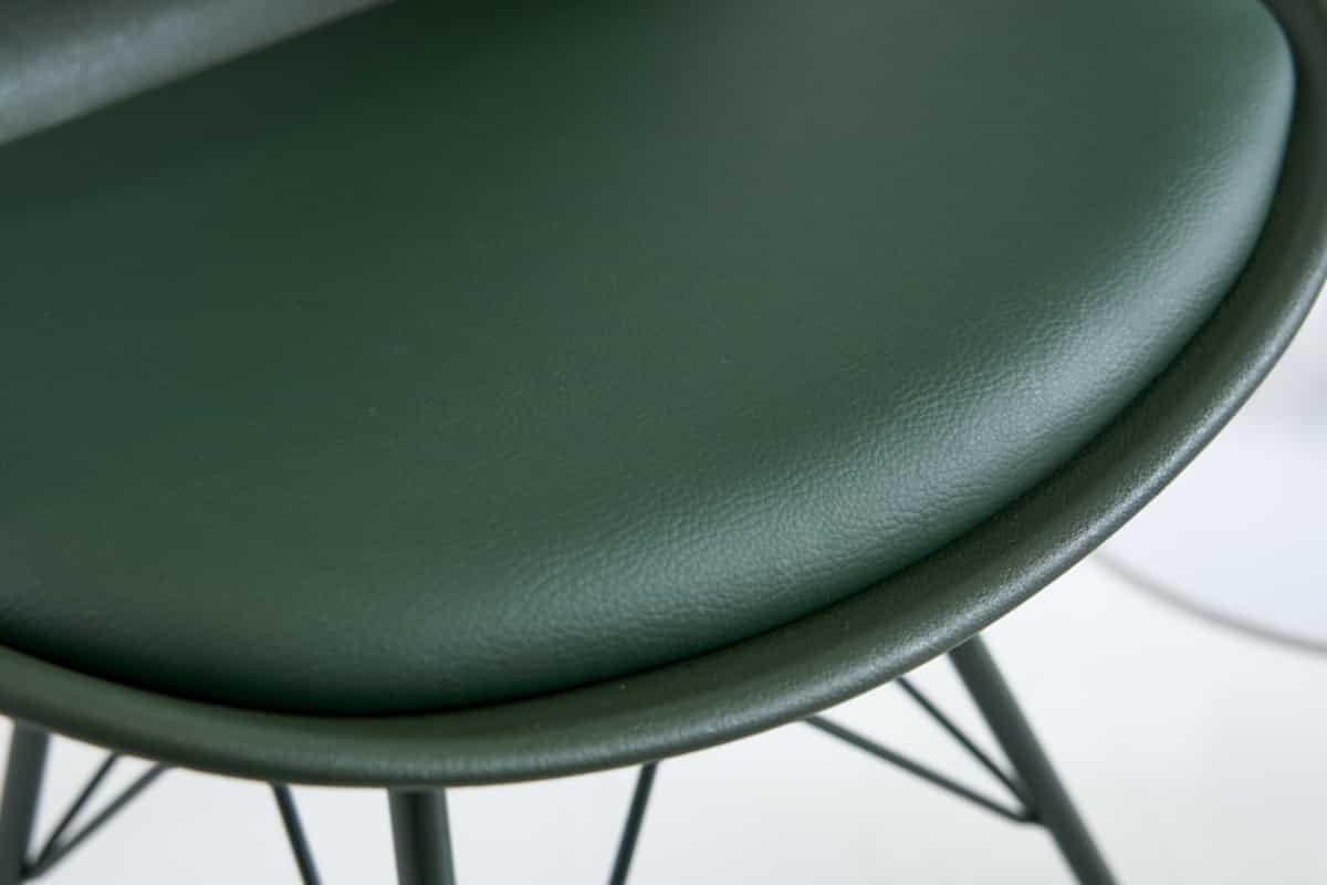 STUHL SCANDINAVIA MEISTERSTÜCK Kunstleder Dunkelgrün 85 cm - Grün, Kunststoff/Metall (49/85/54cm) - riess-ambiente