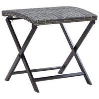 KLAPPHOCKER Poly Rattan Grau - Grau, Kunststoff (44/44cm) - vidaXL