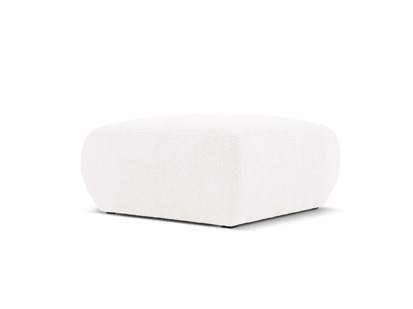 POUF Molino aus Boucle weiß - Weiß, Textil (75/36/75cm) - Micadoni