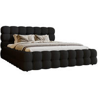 POLSTERBETT 200x200 cm Parlas Bis, Bettkasten, Lattenrost, Schwarz - Schwarz, Holz/Textil (200/200cm) - Emporius