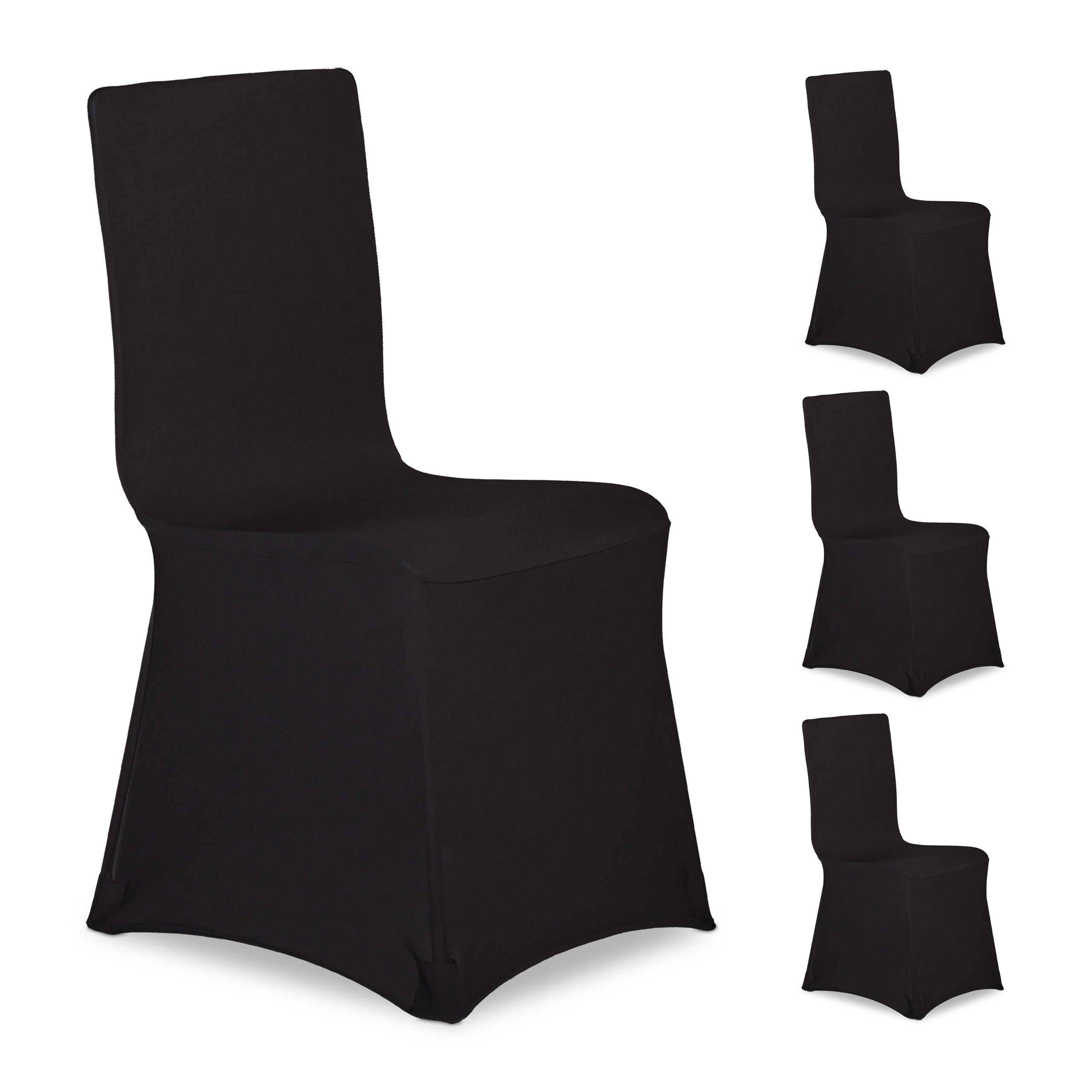 4XSTUHLHUSSEN - Schwarz, Kunststoff/Textil (60/57cm) - Relaxdays