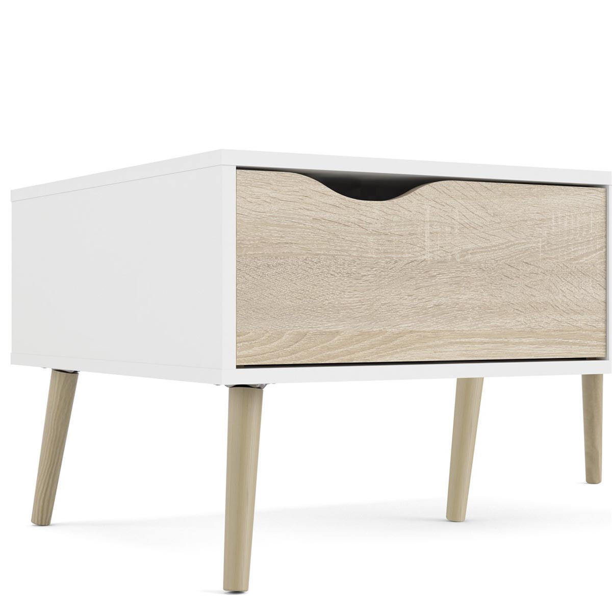 COUCHTISCH mit 1 Schublade - Weiß, Holzwerkstoff (60/99/43cm) - ebuy24