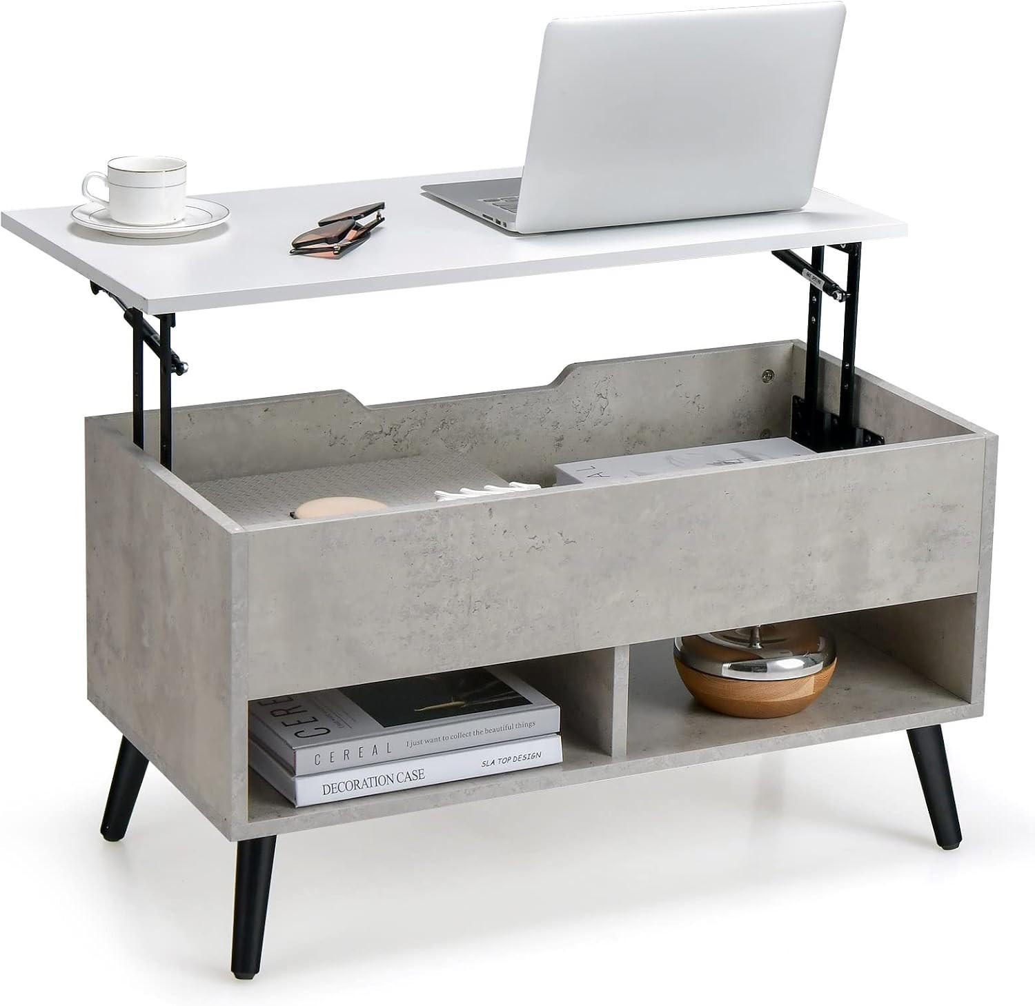 SOFATISCH Grau - Grau, Holz (40/80/45cm) - COSTWAY