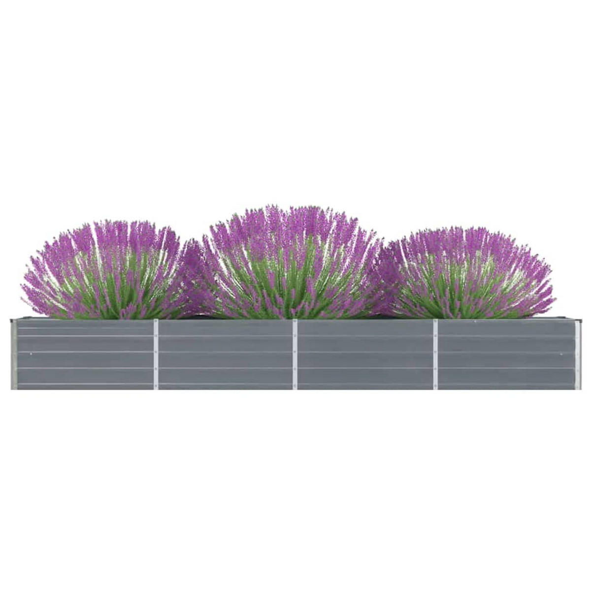HOCHBEET 320/40/45 cm, aus Verzinkter Stahl, Grau - Grau, Metall (40/45/320cm) - vidaXL