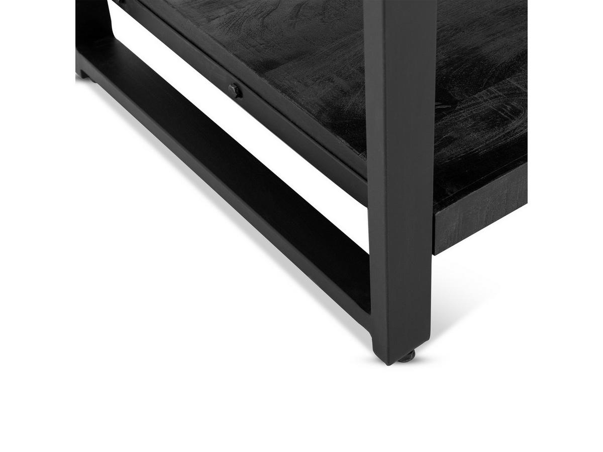 COUCHTISCH Britt Mangoholz 110 cm / 60 cm Schwarz - Schwarz, Holz (60/110/45cm)