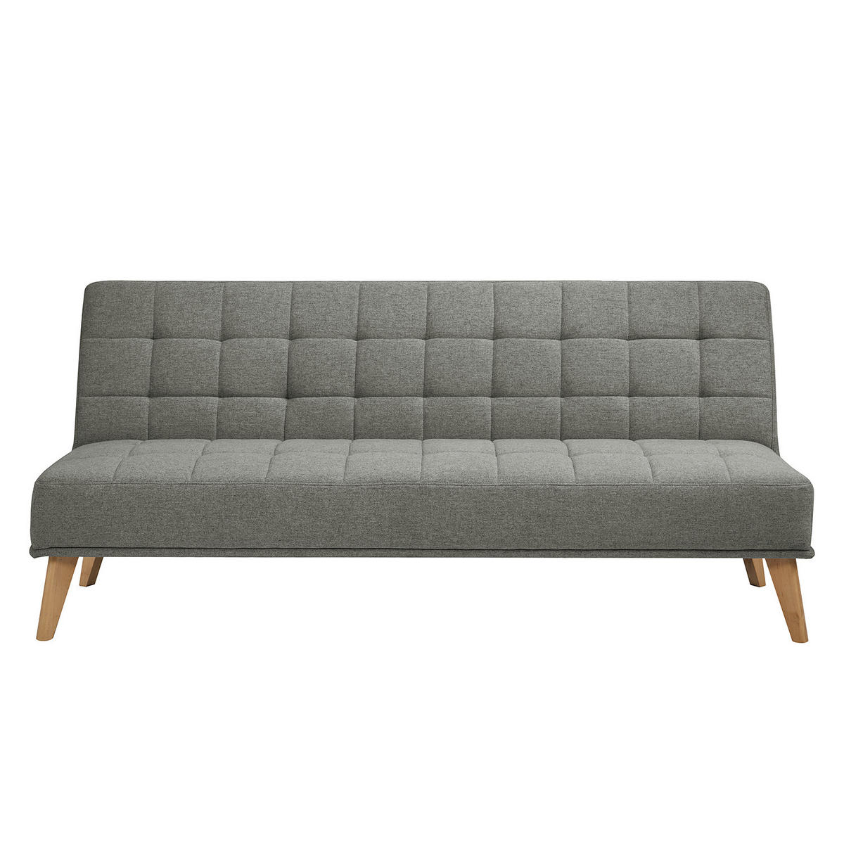SCHLAFSOFA - Textil / Holz - Grau, Holz/Birkenholz (180/81/86cm) - home24