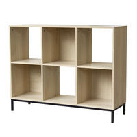 REGAL mit 6 Fächern und metallbeinen - Apfelbaumfarben, Holzwerkstoff (29.8/72.6/93.5cm) - Calicosy