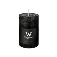 STUMPENKERZE Rustik Marble Style Schwarz 90 x Ø 58 mm, 1 Stück - Schwarz, Paraffin (9cm) - Wiedemann Kerzen