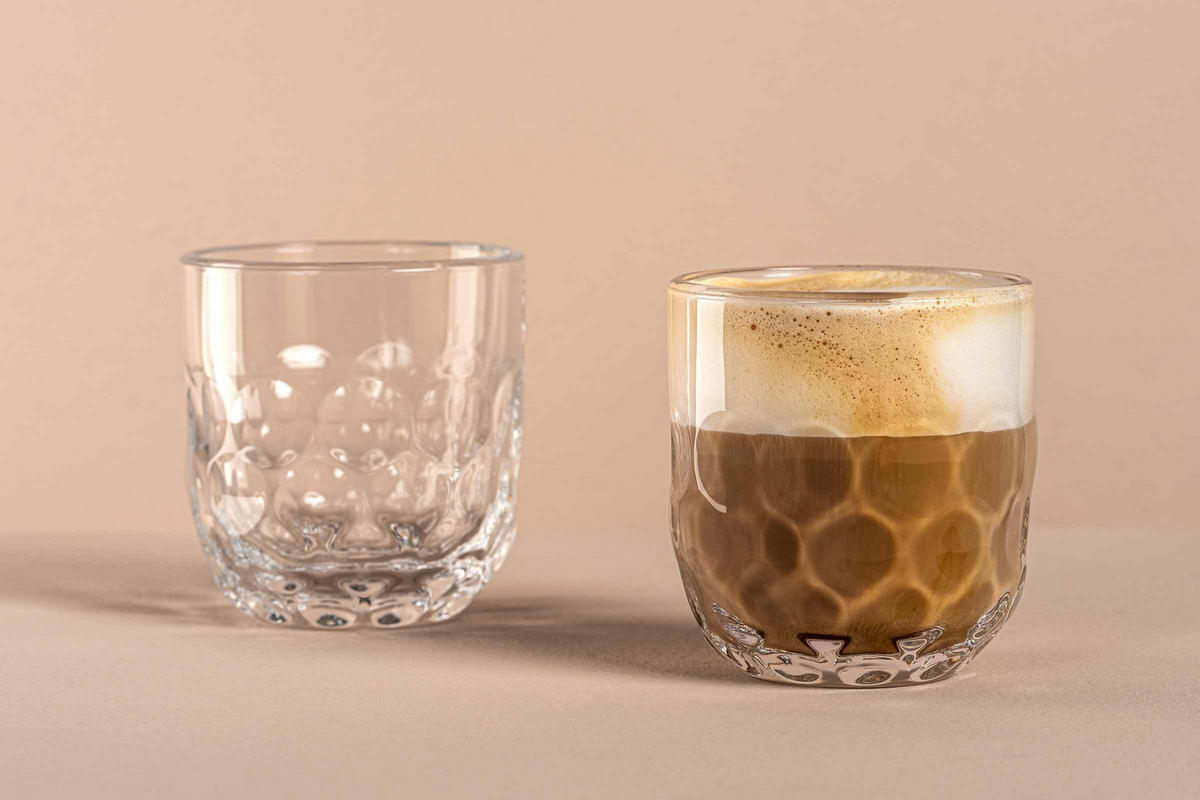 KAFFEEGLÄSER (1) Gocce transparent 220 ml 2er Set - Transparent, Glas (7.6/8.5/7.6cm) - Leonardo Living
