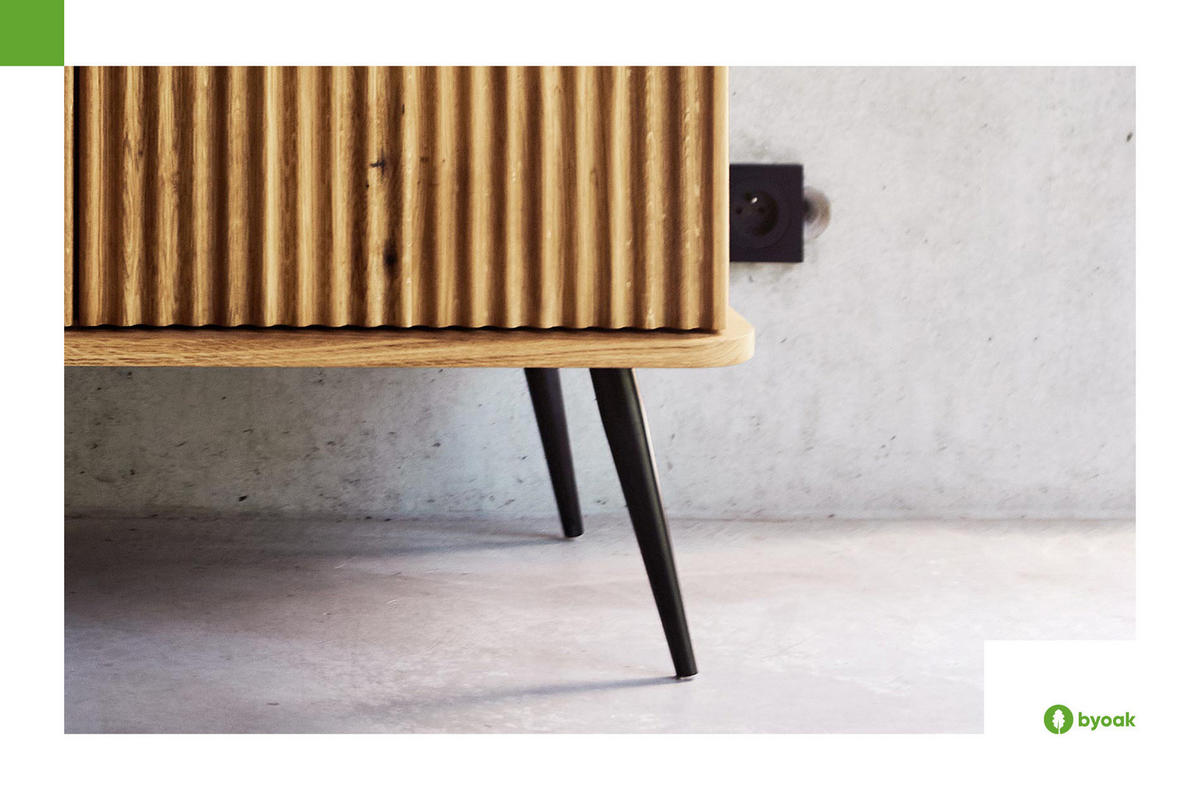 KOMMODE LINA - Wildeiche, Holz (144/72/46cm) - byoak