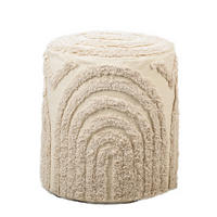 POUF Stoff Beige - Beige, Textil (40/43/40cm) - Nordlys