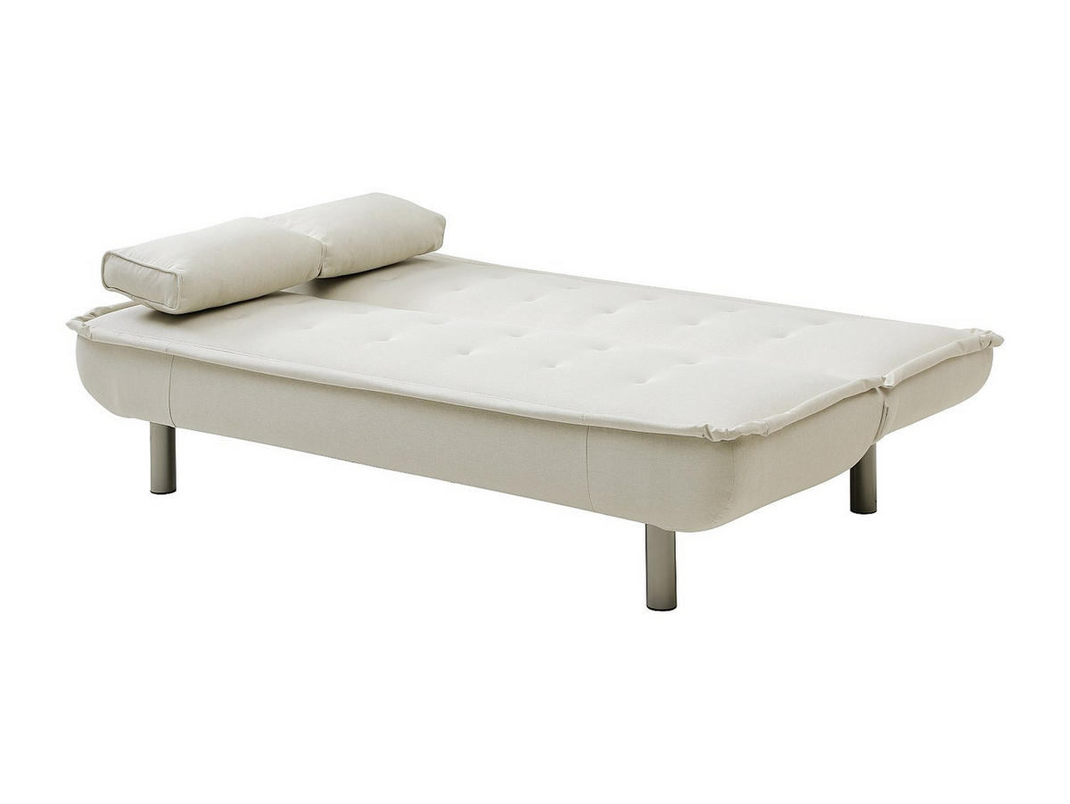 SCHLAFSOFA Klappsofa - Stoff - Beige - MISHAN - Beige, Textil (190/89/96cm) - Vente-Unique