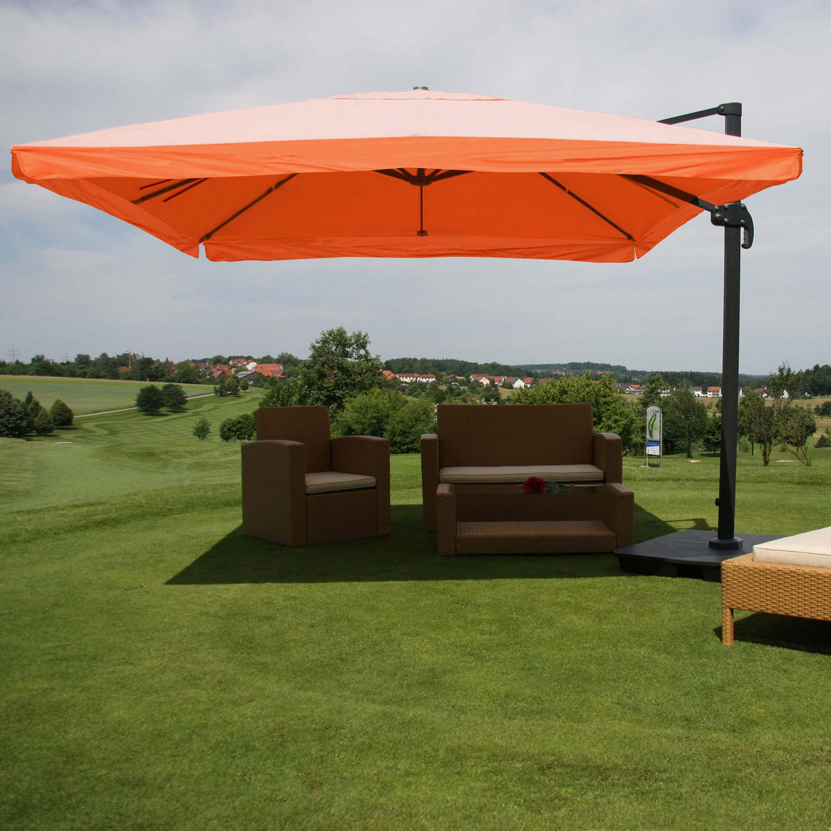 AMPELSCHIRM I Orange 300/300 cm - Orange, Textil (360/300cm) - MCW