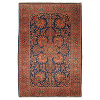 ORIENTTEPPICH handgeknüpft Ekbatan Blau 293/197 cm Schurwolle - Blau, Textil (197/293cm) - Looma