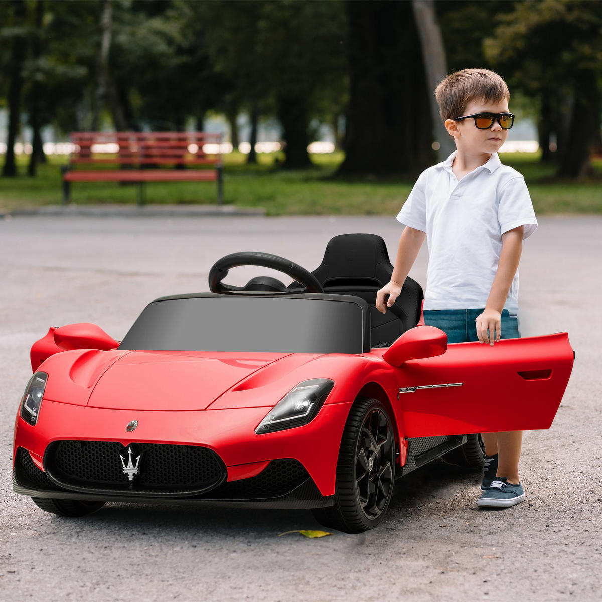 ELEKTRO-KINDERAUTO DE-13050 Fernbedienung Rot - Rot, Kunststoff (105/65.5/42cm) - ComfortXL