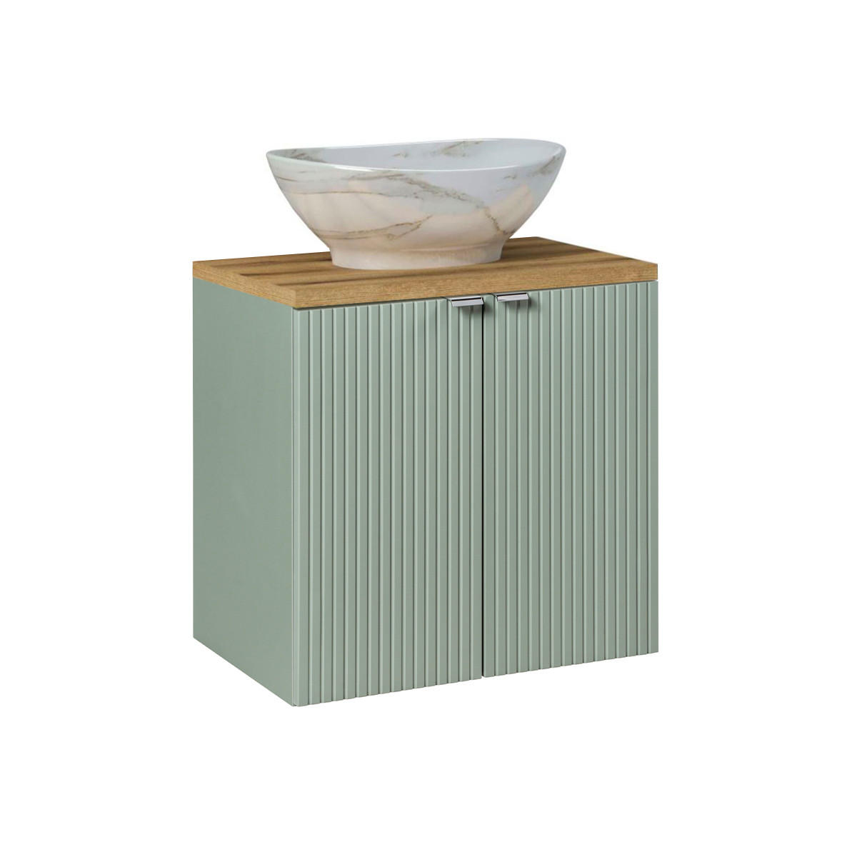 Petits-meubles UMYVADLO 60cm Jade Zelená a dřevo
