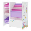KINDERREGAL Vimianzo - Pink/Lila, Holzwerkstoff/Textil (65/60/30cm) - [en.casa]